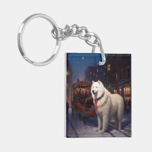 サモイドクリスマスフェスティバルシーズン キーホルダー (正面左)