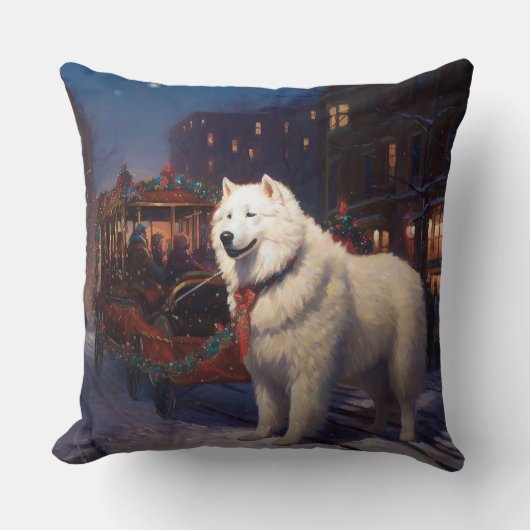 サモイドクリスマスフェスティバルシーズン クッション (正面)