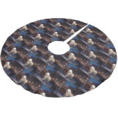 サモイドクリスマスフェスティバルシーズン ブラッシュドポリエステルツリースカート (アングル)