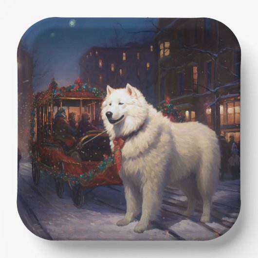 サモイドクリスマスフェスティバルシーズン ペーパープレート (正面)