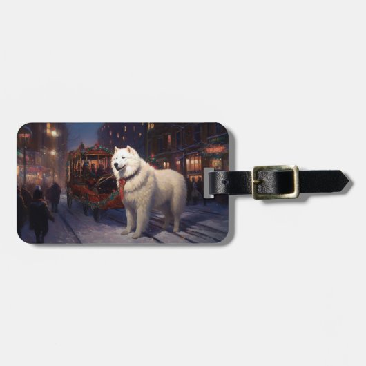 サモイドクリスマスフェスティバルシーズン ラゲッジタグ (正面横)