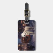 サモイドクリスマスフェスティバルシーズン ラゲッジタグ (正面縦)