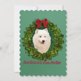 サモイドクリスマスフラットカード