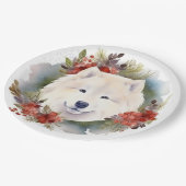 サモイドクリスマスリースフェスティバルカップ ペーパープレート (アングル)