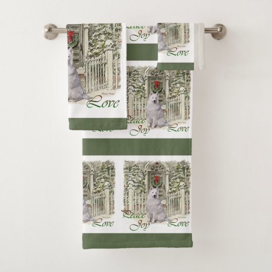 サモイドクリスマス バスタオルセット (インサイチュ)