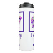 サモイドグシルエット可愛いパープルPY&B タンブラー (正面)