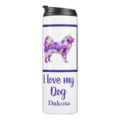 サモイドグシルエット可愛いパープルPY&B タンブラー (回転右)