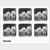 サモイドスノーイスレクリスマスデコール スクエアシール (シート)