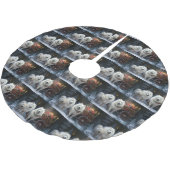 サモイドスノーイスレクリスマスデコール ブラッシュドポリエステルツリースカート (アングル)