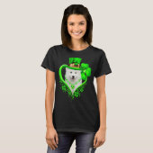 サモイドッグSt patricks day恋人アイリッシュシャムロック Tシャツ (正面フル)