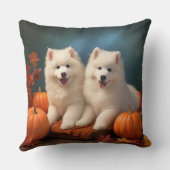 サモイドパピー秋デライトカボチャ クッション (裏面)