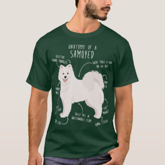 サモイド犬の解剖学 Tシャツ