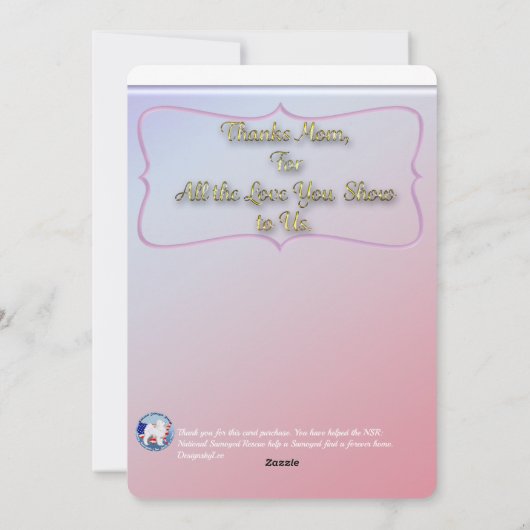 サモイド・テーマ・マザーズ・デイ・フラットカード個人設定 シーズンカード (裏面)