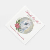 サモイ結婚ドのナプキンと犬の写真 スタンダードランチョンナプキン (角)