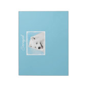 サモイ絵画ズ – かわいいオリジナルドッグアートメモ帳 ノートパッド (回転)