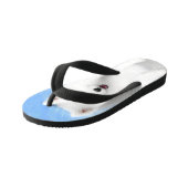 サモイ絵画ド子犬の写真 – かわいいオリジナルドッグアート キッズビーチサンダル (アングル)