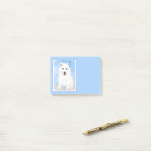 サモイ絵画ド子犬の写真 – かわいいオリジナルドッグアート ポストイット (デスク上)