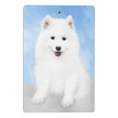 サモイ絵画ド子犬の写真 – かわいいオリジナルドッグアート ミニクリップボード (裏面)