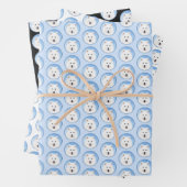 サモイ絵画ド子犬の写真 – かわいいオリジナルドッグアート ラッピングペーパーシート (インサイチュ)