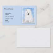サモイ絵画ド子犬の写真 – かわいいオリジナルドッグアート 名刺 (正面/裏面)