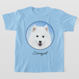 サモイ絵画ド子犬の写真 – かわいいオリジナルドッグアート Tシャツ