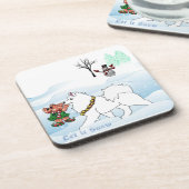 サモエイそれを雪のコースターに コースター (左側)