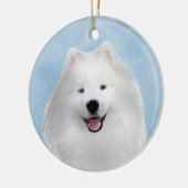 サモエイのテディ セラミックオーナメント (左)