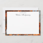 サモエイパーソナライズされたドグネーム秋 ノートカード (正面)