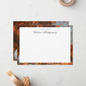 サモエイパーソナライズされたドグネーム秋 ノートカード (正面/裏面インサイチュ)