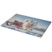 サモエイフェスティバルホリデークリスマス カッティングボード (角)