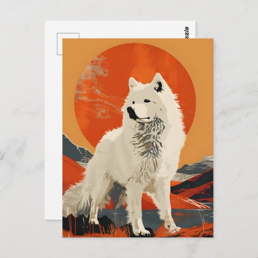 サモエイヴィンテージアート ポストカード (正面/裏面)