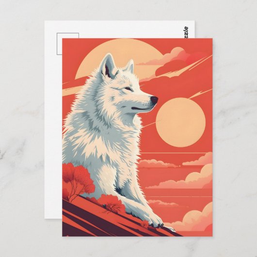 サモエイヴィンテージアート ポストカード (正面/裏面)