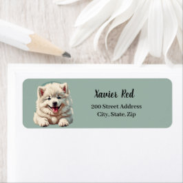 サモエイ差出人住所ラベル ラベル