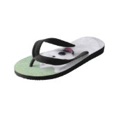 サモエイ絵画ズ – かわいいオリジナルドッグアート キッズビーチサンダル (アングル)