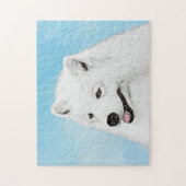 サモエイ絵画ズ – かわいいオリジナルドッグアート ジグソーパズル (縦)