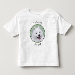サモエイ絵画ズ – かわいいオリジナルドッグアート トドラーTシャツ