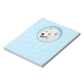 サモエイ絵画ズ – かわいいオリジナルドッグアート ノートパッド (回転)