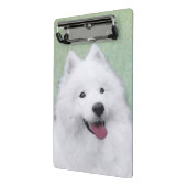 サモエイ絵画ズ – かわいいオリジナルドッグアート ミニクリップボード (アングル2)
