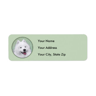 サモエイ絵画ズ – かわいいオリジナルドッグアート ラベル