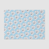 サモエイ絵画ズ – かわいいオリジナルドッグアート 薄葉紙 (正面)