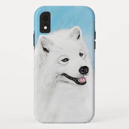 サモエイ絵画ズ – かわいいオリジナルドッグアート Case-Mate iPhoneケース (裏面)