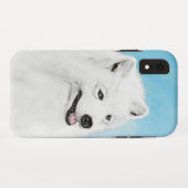 サモエイ絵画ズ – かわいいオリジナルドッグアート Case-Mate iPhoneケース (裏面(横))