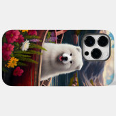 サモエドがパドルを持つ: 景色を楽しむ冒険 Case-Mate iPhoneケース (裏面 (横))