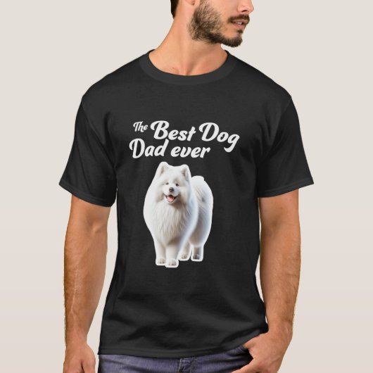 サモエドと最高の犬のパパ Tシャツ (正面)