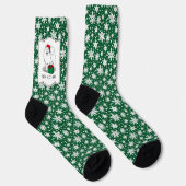 サモエドのクリスマスサンタ帽子 笑 ソックス (右)