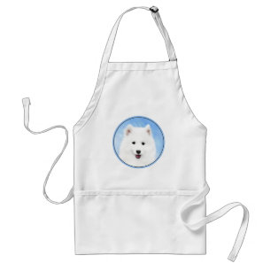 サモエドの子犬の絵 - かわいいオリジナルの犬のアート スタンダードエプロン
