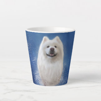 サモエドのAriコレクション BLUE カフェラテマグ