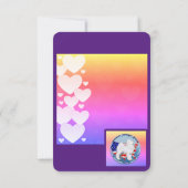 サモエドバレンタインデーフラットサンキューカード サンキューカード (裏面)