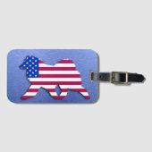 サモエド国旗のフレッシュナー ラゲッジタグ (正面横)