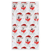 サモエド犬のクリスマススター スモールペーパーバッグ (裏面)